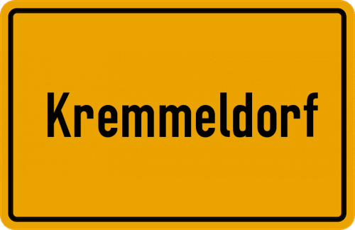 Ortsschild Kremmeldorf
