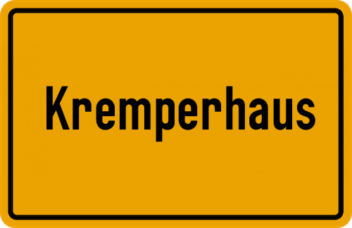 Ortsschild Kremperhaus