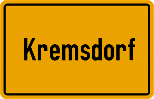 Ortsschild Kremsdorf