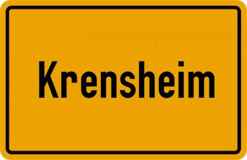 Ortsschild Krensheim