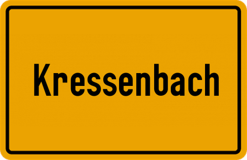 Ortsschild Kressenbach