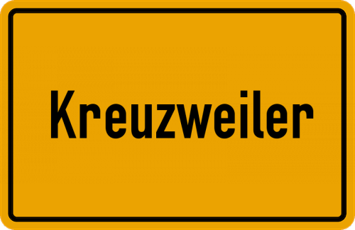 Ortsschild Kreuzweiler