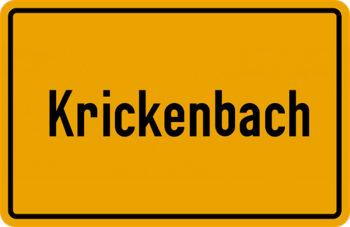 Ortsschild Krickenbach