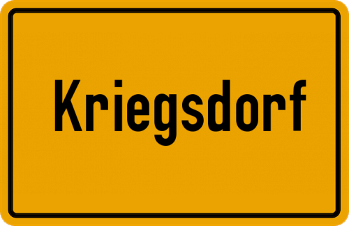 Ortsschild Kriegsdorf, Siegkreis