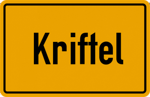 Ortsschild Kriftel