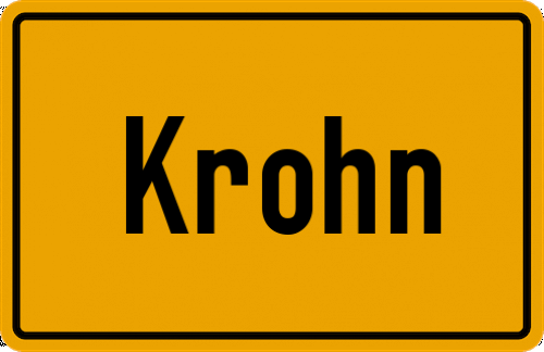 Ortsschild Krohn