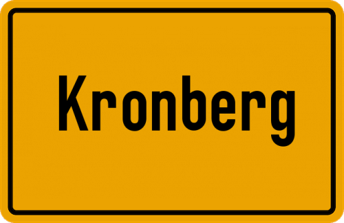 Ortsschild Kronberg, Gemeinde Gars am Inn