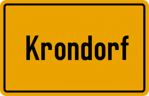 Ortsschild Krondorf