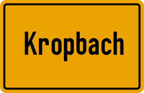Ortsschild Kropbach