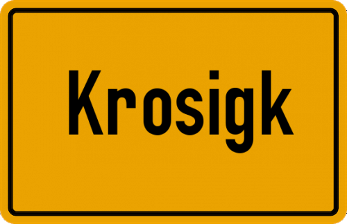 Ortsschild Krosigk