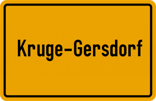 Ortsschild Kruge-Gersdorf