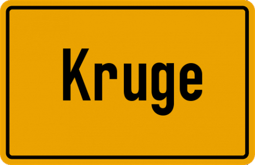 Ortsschild Kruge