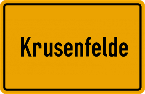 Ortsschild Krusenfelde