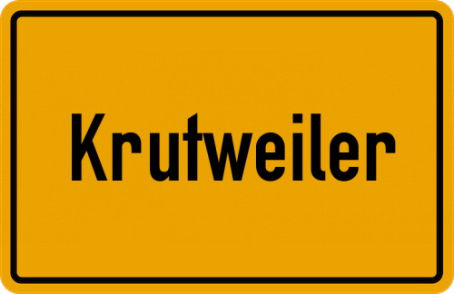 Ortsschild Krutweiler
