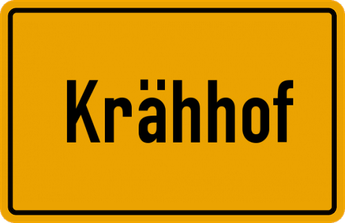 Ortsschild Krähhof