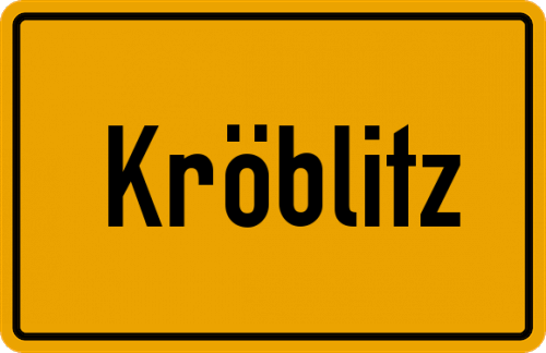 Ortsschild Kröblitz
