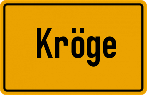 Ortsschild Kröge, Eder