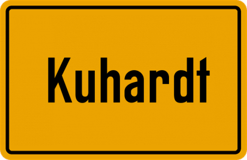 Ortsschild Kuhardt