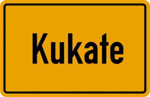 Ortsschild Kukate