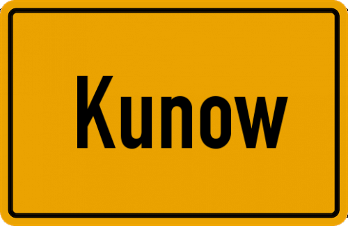 Ortsschild Kunow