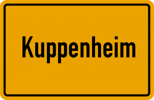 Ortsschild Kuppenheim