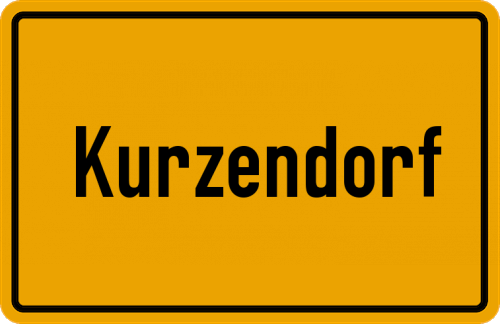 Ortsschild Kurzendorf