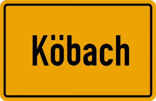 Ortsschild Köbach