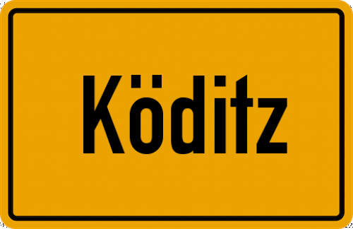 Ortsschild Köditz