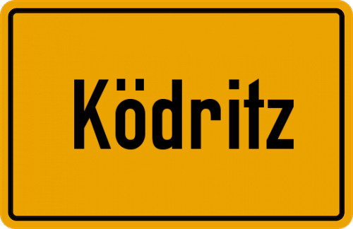 Ortsschild Ködritz