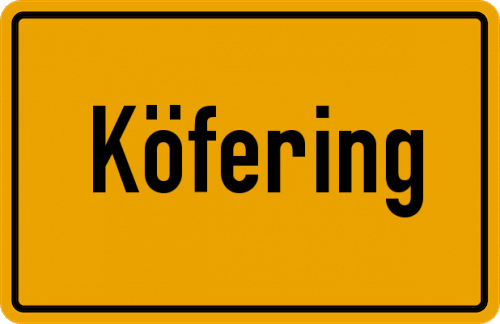 Ortsschild Köfering, Kreis Amberg, Oberpfalz