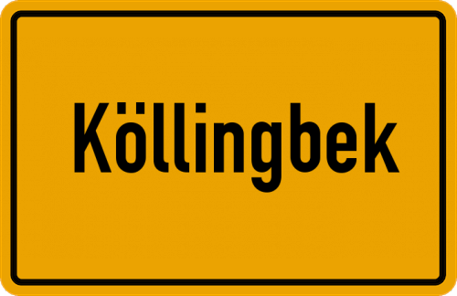 Ortsschild Köllingbek, Gemeinde Wankendorf