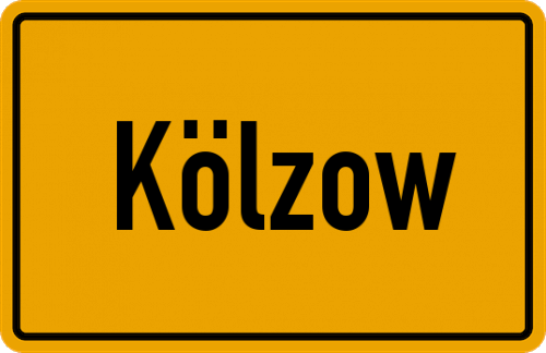 Ortsschild Kölzow