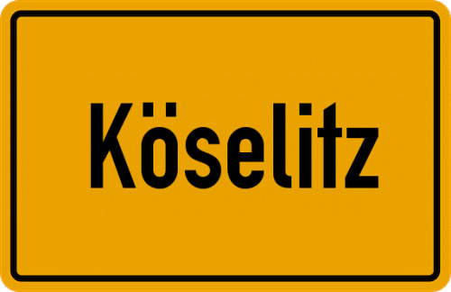 Ortsschild Köselitz