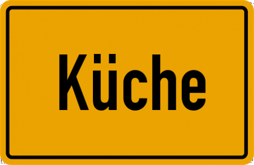Ortsschild Küche