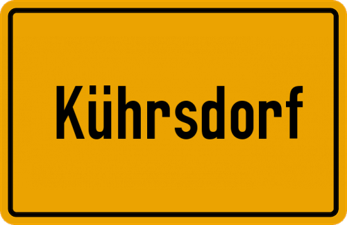 Ortsschild Kührsdorf, Holstein