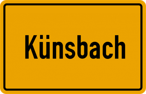 Ortsschild Künsbach