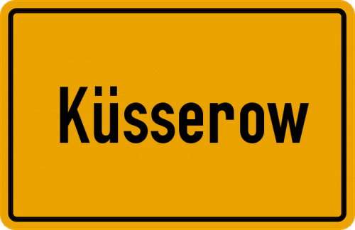 Ortsschild Küsserow