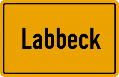 Ortsschild Labbeck