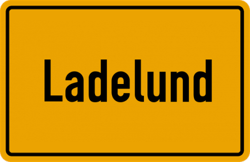 Ortsschild Ladelund