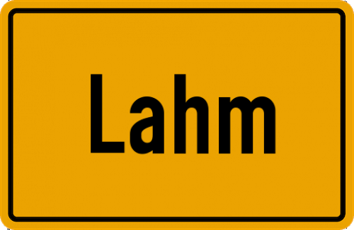 Ortsschild Lahm, Oberfranken