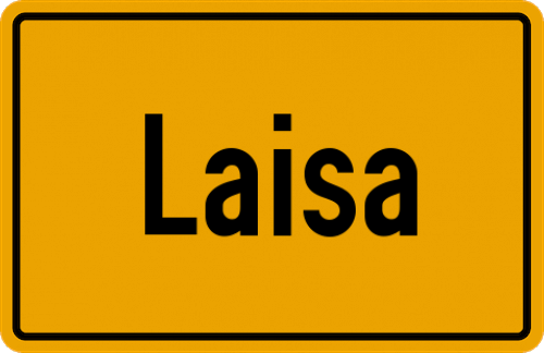 Ortsschild Laisa
