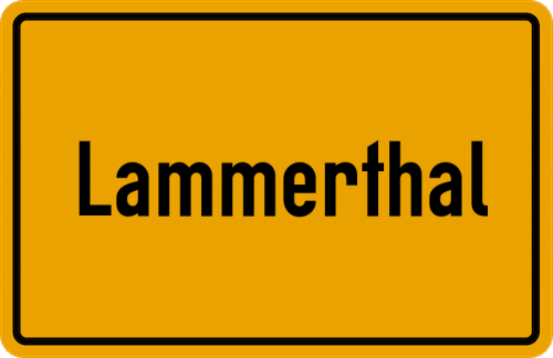 Ortsschild Lammerthal
