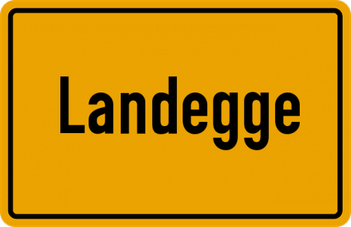 Ortsschild Landegge, Ems