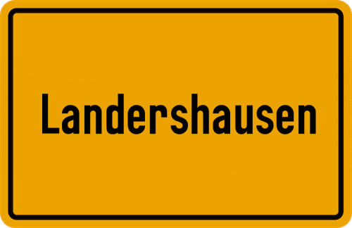 Ortsschild Landershausen