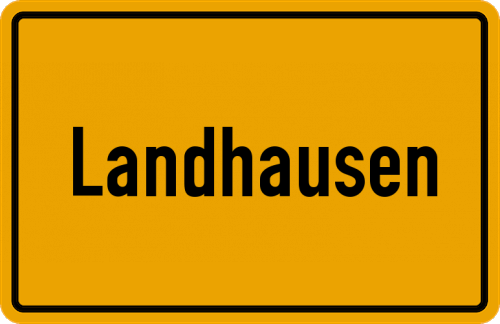 Ortsschild Landhausen