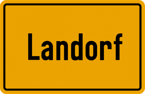 Ortsschild Landorf