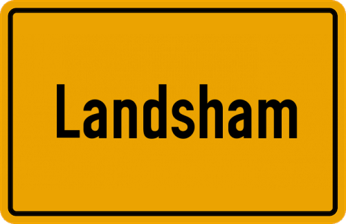 Ortsschild Landsham