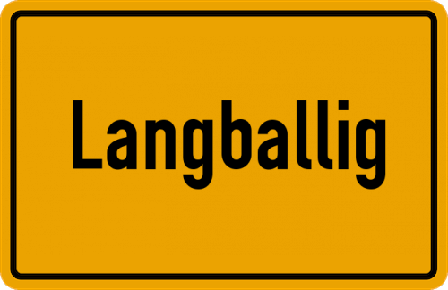 Ortsschild Langballig