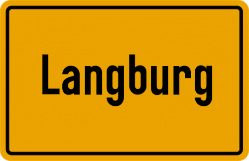 Ortsschild Langburg