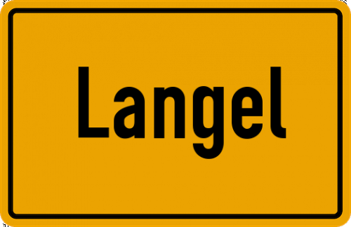 Ortsschild Langel